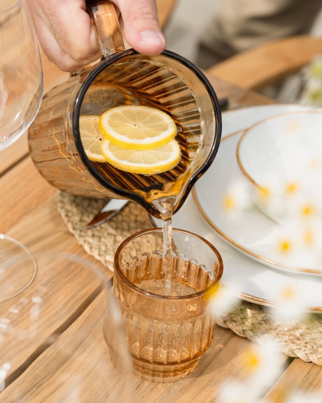 Waterglas – Glas 30cl amber Tone - set/4