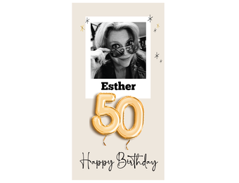 Menukaart 50 jaar met foto (6st)