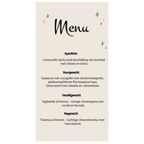 Menukaart 50 jaar met foto (6st)