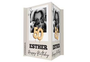 Raambord 50 jaar Sarah of Abraham – met ballonnen – gepersonaliseerd met naam XL