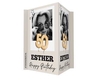 50 jaar raambord met ballonnen