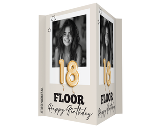 18 jaar raambord met ballonnen