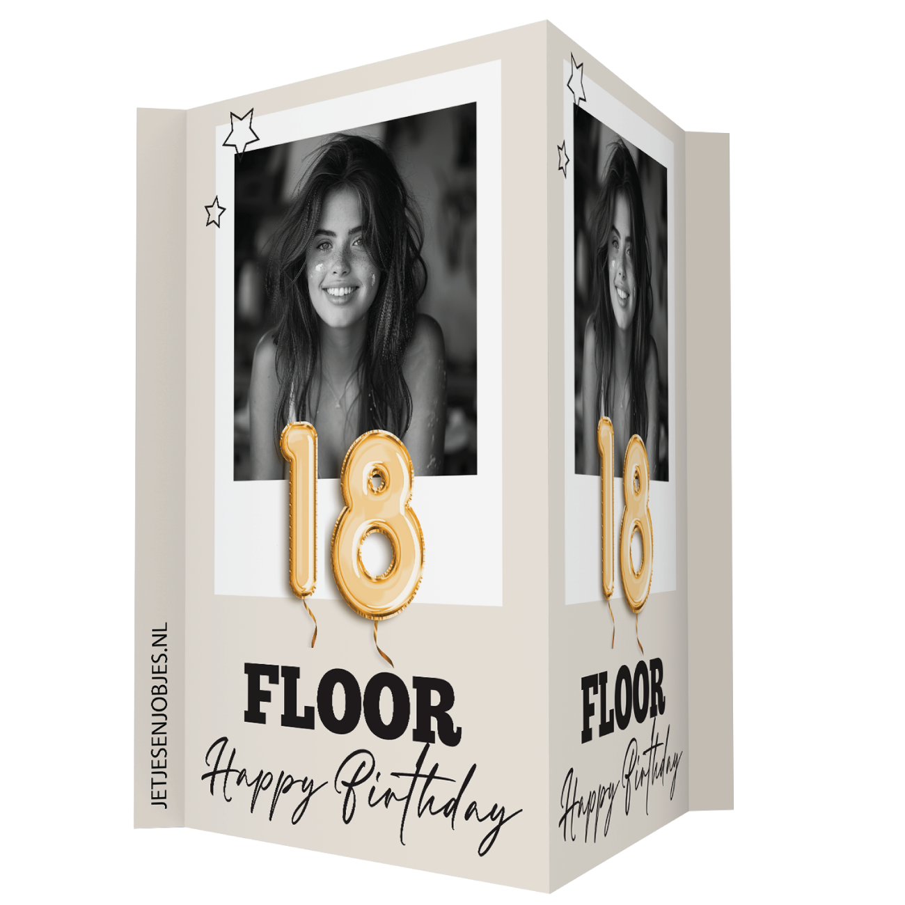 18 jaar raambord met ballonnen