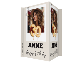 30 jaar raambord met ballonnen