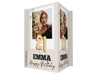 21 jaar raambord met ballonnen