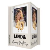 40 jaar raambord met ballonnen