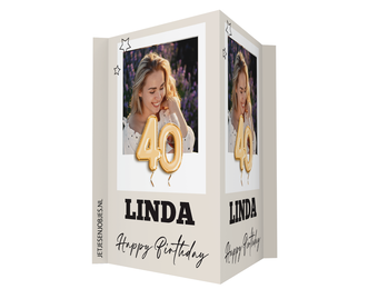 40 jaar raambord met ballonnen