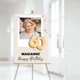 60 jaar Welkomstbord Verjaardag met ballonnen