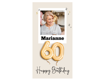 Menukaart 60 jaar met foto (6st)