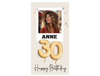 Menukaart 30 jaar met foto (6st)