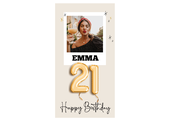 Menukaart 21 jaar met foto (6st)