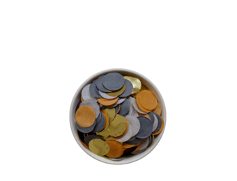 Tafelconfetti Oker, Grijs en Goud