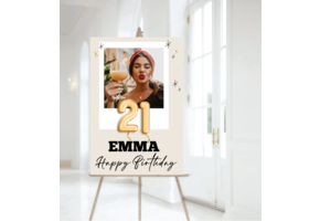 21 jaar Welkomstbord Verjaardag met ballonnen