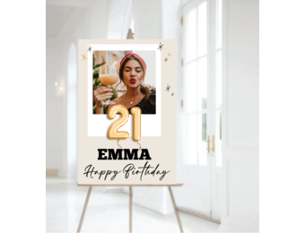 21 jaar Welkomstbord Verjaardag met ballonnen