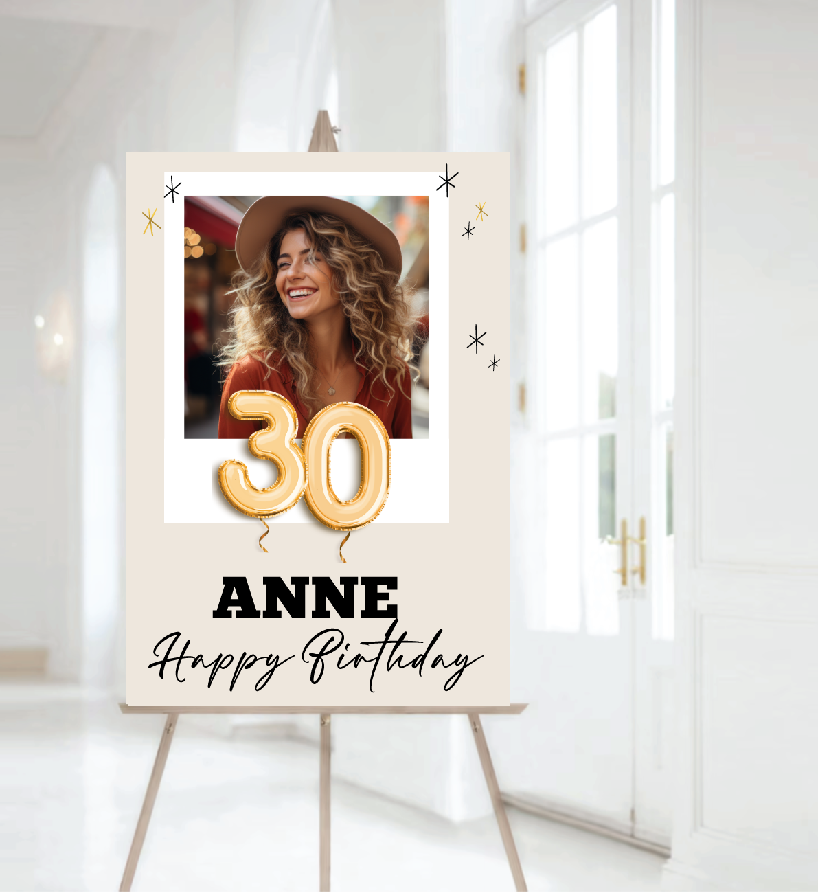 30 jaar Welkomstbord Verjaardag met ballonnen