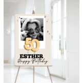 50 jaar Welkomstbord Verjaardag met ballonnen