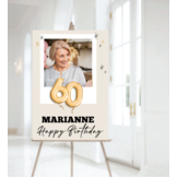 60 jaar Welkomstbord Verjaardag met ballonnen