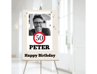 50 Jaar Verkeersbord Welkomstbord met Foto