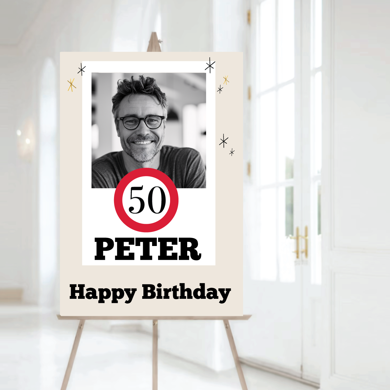 50 Jaar Verkeersbord Welkomstbord met Foto