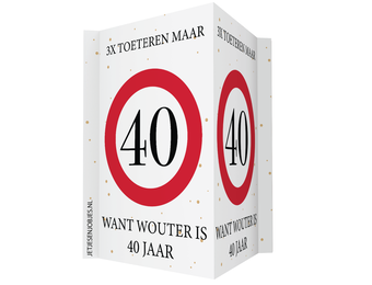 Verkeersbord Raambord 40 Jaar