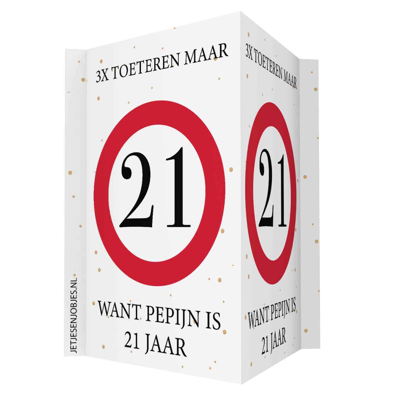 Verkeersbord Raambord 21 Jaar