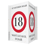 Verkeersbord Raambord 18 Jaar