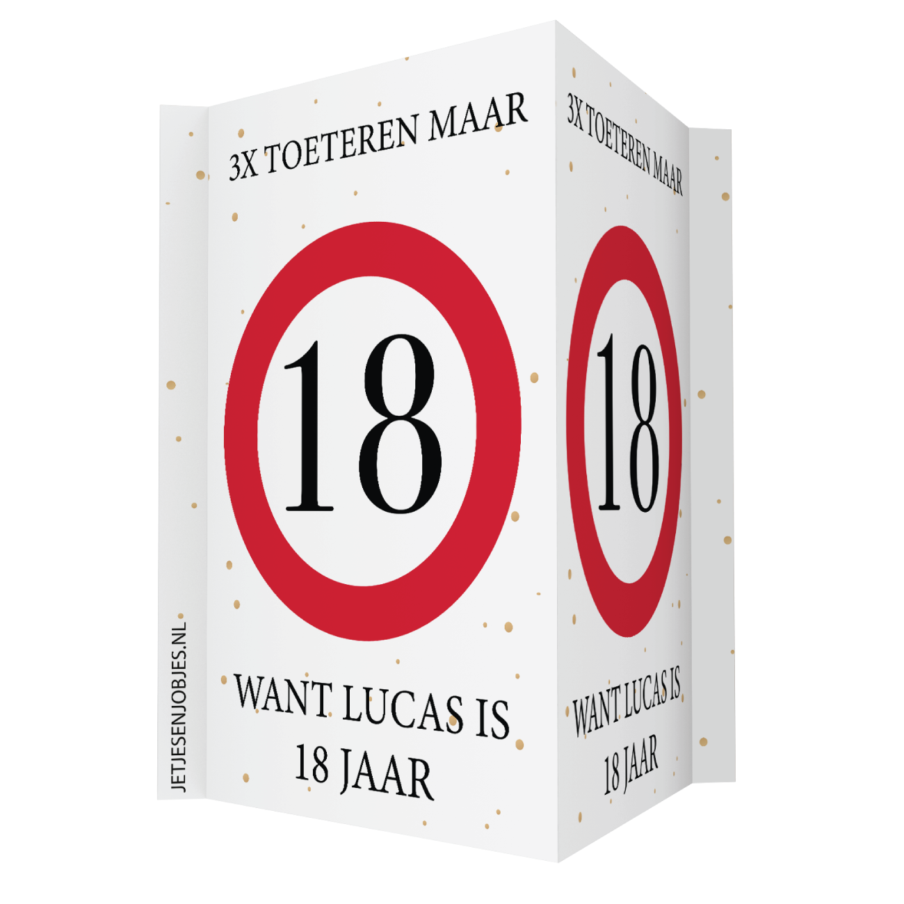 Verkeersbord Raambord 18 Jaar