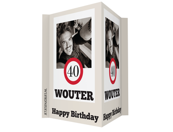 40 jaar Verkeersbord Raambord met foto