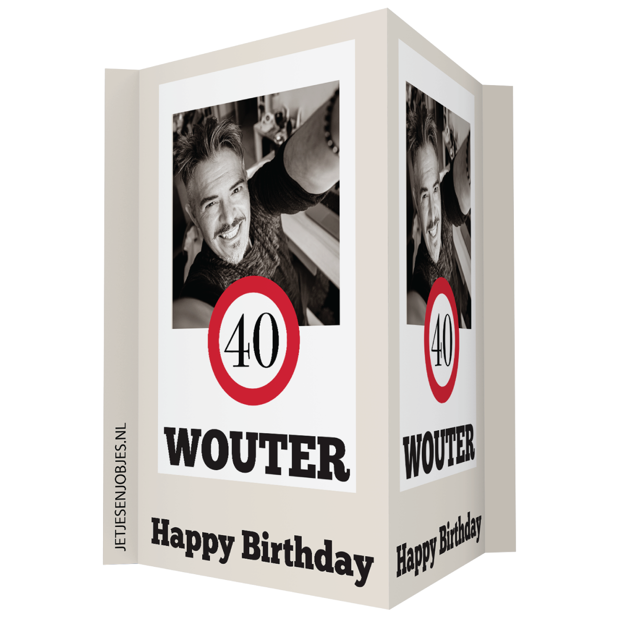 40 jaar Verkeersbord Raambord met foto