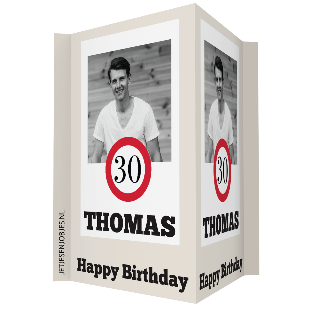 30 jaar Verkeersbord Raambord met foto