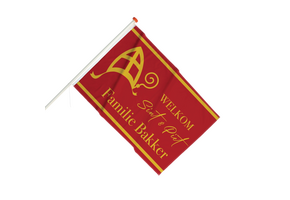 Sinterklaas vlag met naam - Rood en Geel