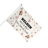 Sinterklaas vlag met naam - Snoepgoed ontwerp, snel in huis