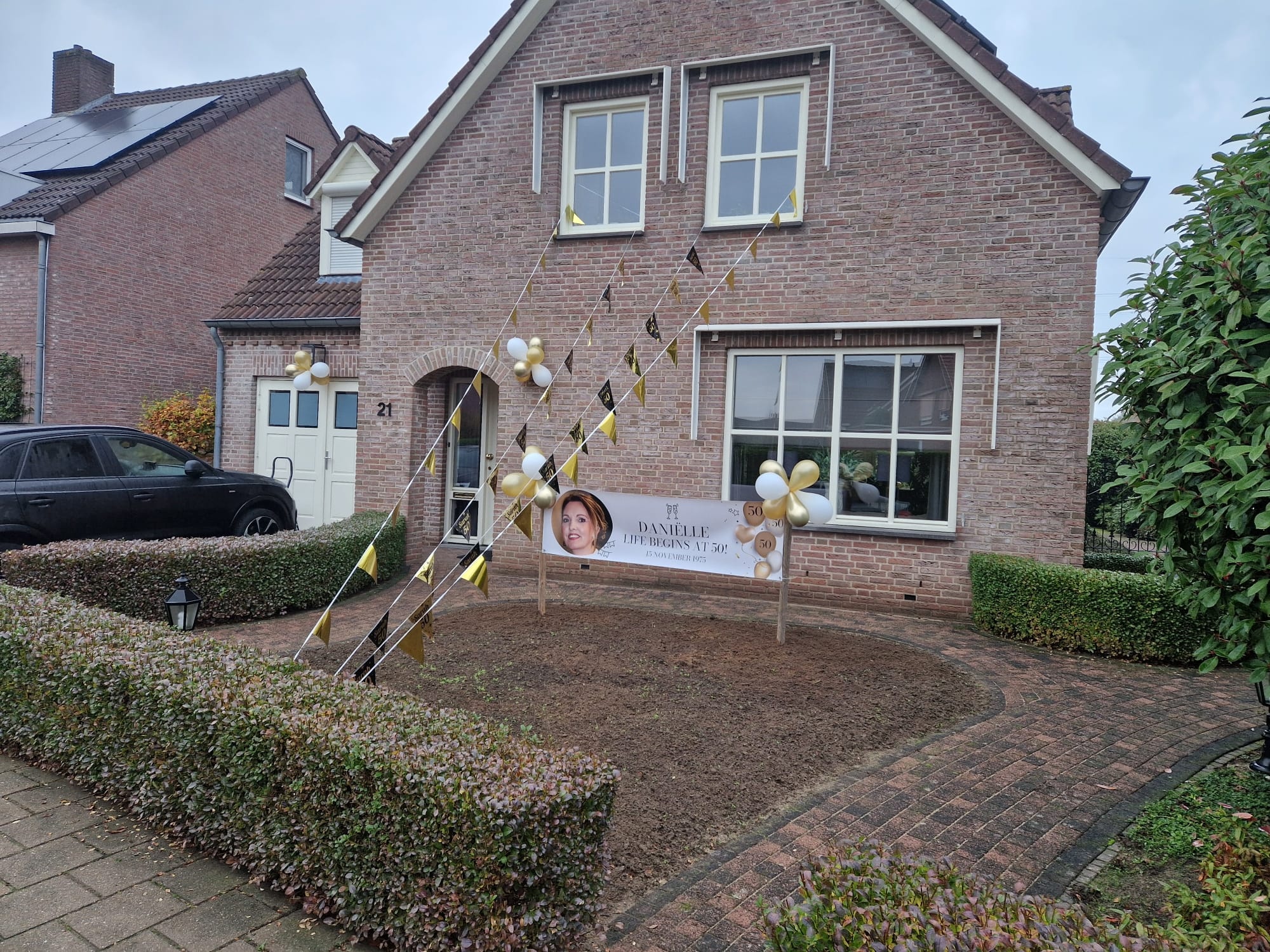 Spandoek Verjaardag 50 jaar met ballonnen