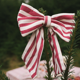 Katoenen strikken Noëline Bordeaux Rood (set van 2) (set van 2) - Maison Dinette