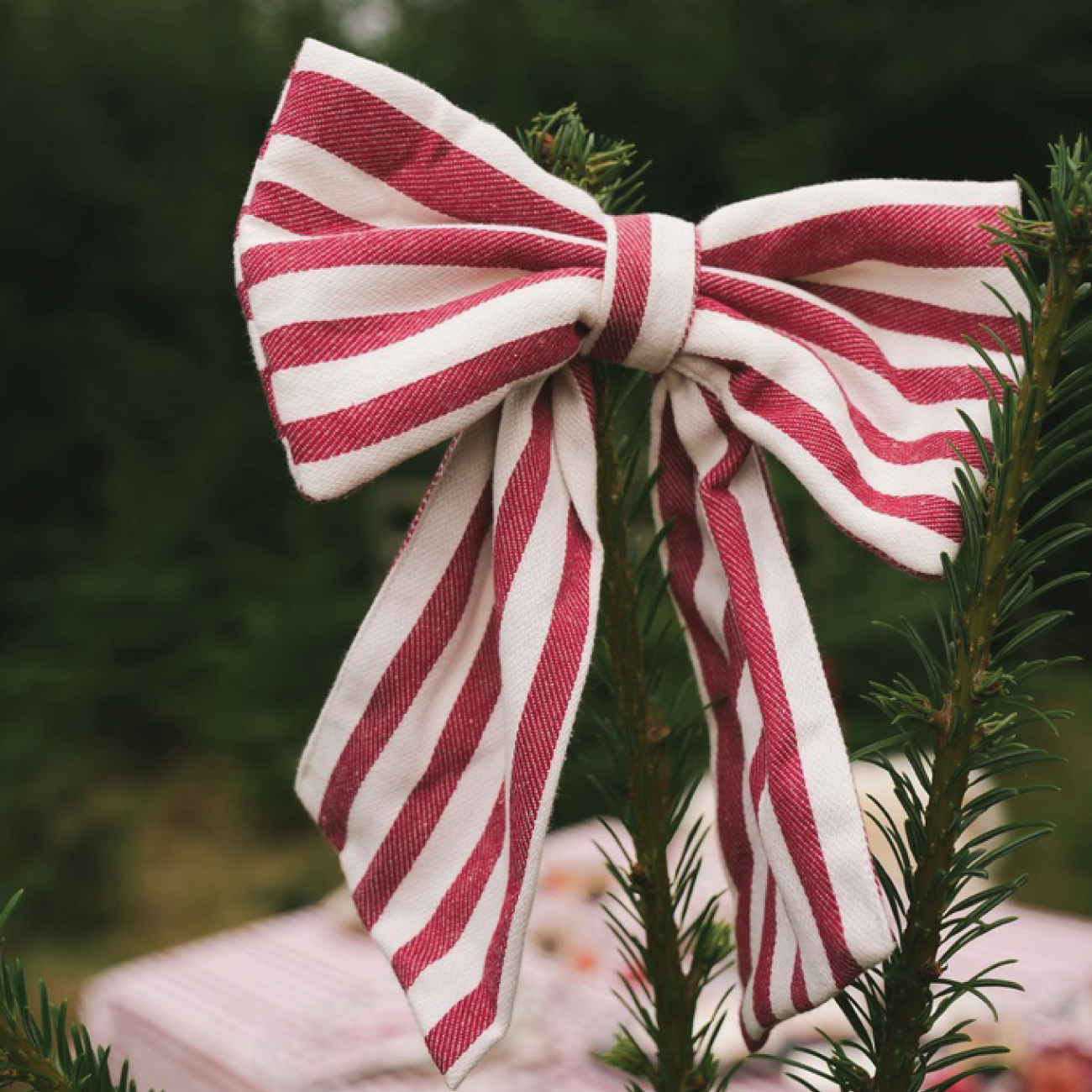 Katoenen strikken Noëline Bordeaux Rood (set van 2) (set van 2) - Maison Dinette