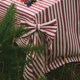 Katoenen strikken Noëline Bordeaux Rood (set van 2) (set van 2) - Maison Dinette