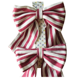 Katoenen strikken Noëline Bordeaux Rood (set van 2) (set van 2) - Maison Dinette