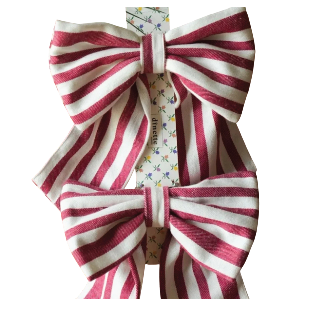 Katoenen strikken Noëline Bordeaux Rood (set van 2) (set van 2) - Maison Dinette