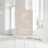 Welkomstbord Babyshower modern – gepersonaliseerd met naam