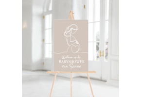 Welkomstbord Babyshower modern – gepersonaliseerd met naam