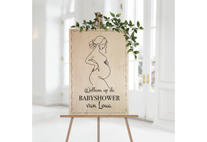 Welkomstbord Babyshower Hout Mommy To Be – gepersonaliseerd met naam