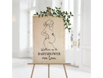 Babyshower Welkomstbord Hout Mommy To Be
