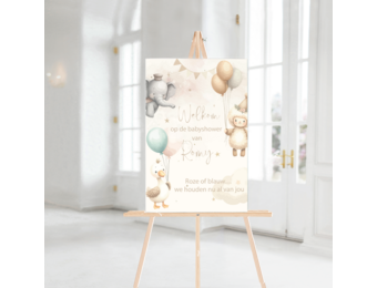 Babyshower Welkomstbord Pluche knuffels