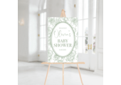 Babyshower Welkomstbord Elegant Salie Groen