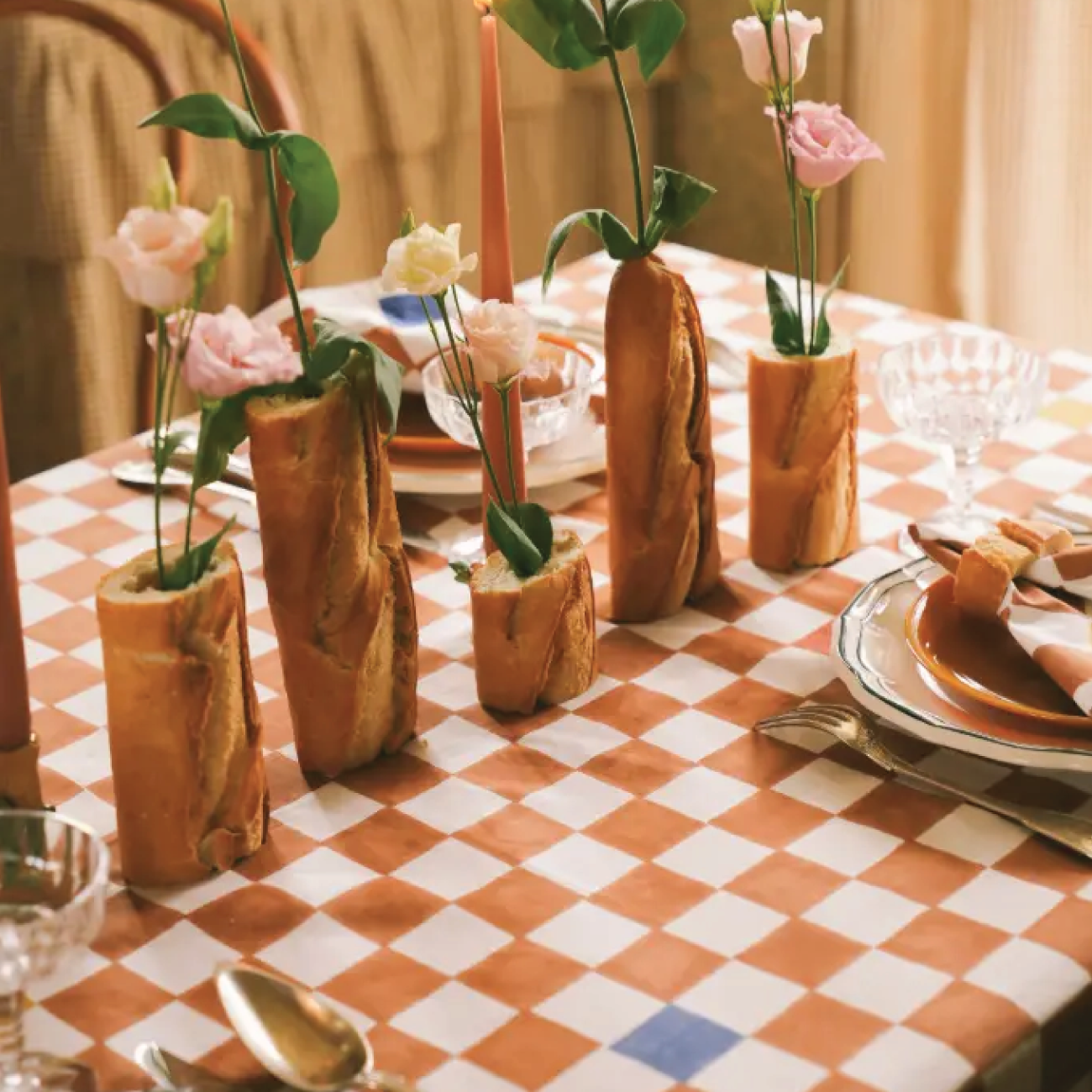 Tafelkleed Albers Cappuccino (170 x 300 cm) - Maison Dinette