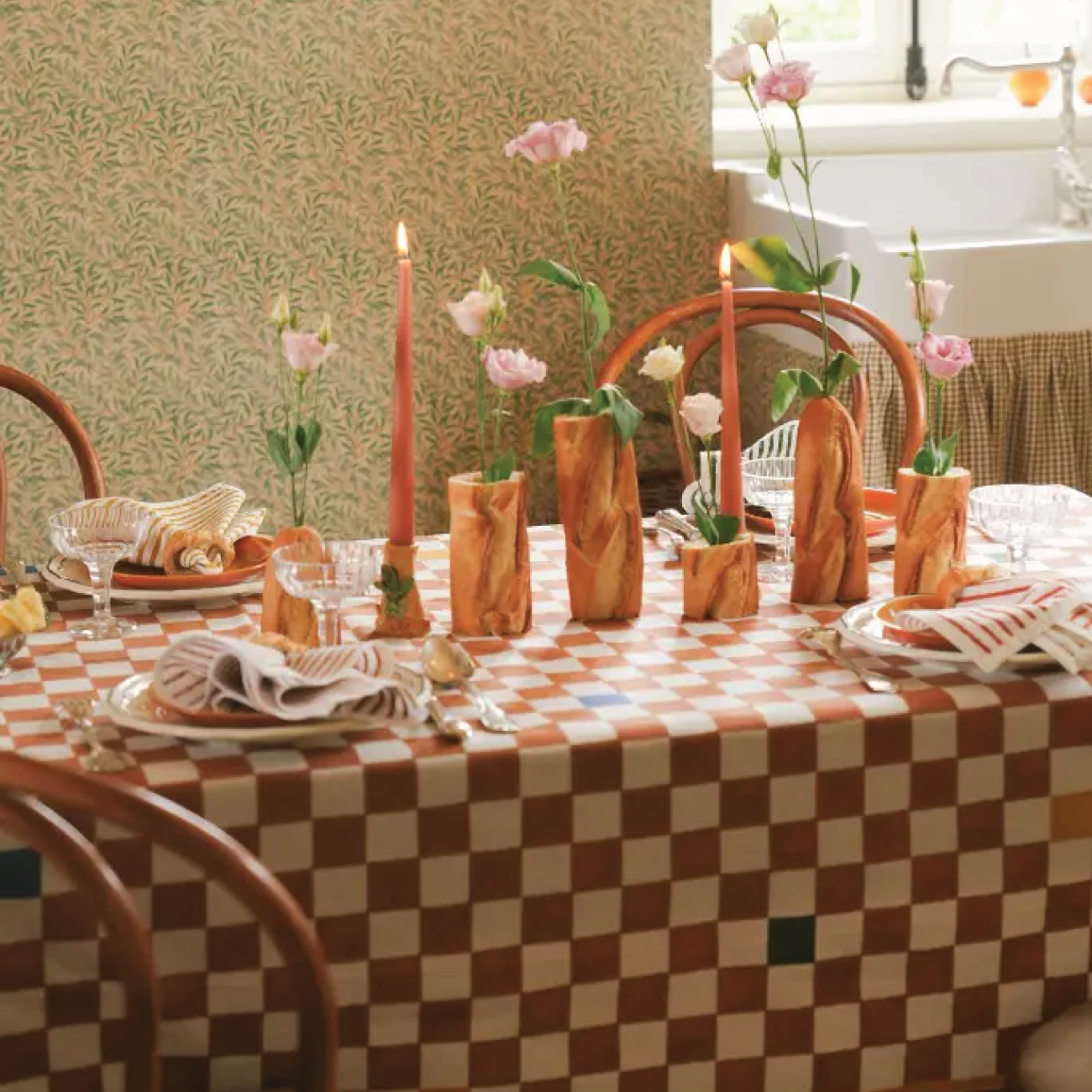 Tafelkleed Albers Cappuccino (170 x 300 cm) - Maison Dinette