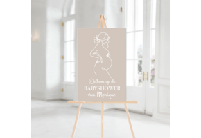 Welkomstbord Babyshower Mommy To Be – gepersonaliseerd met naam
