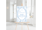 Babyshower Welkomstbord Elegant Baby Blue