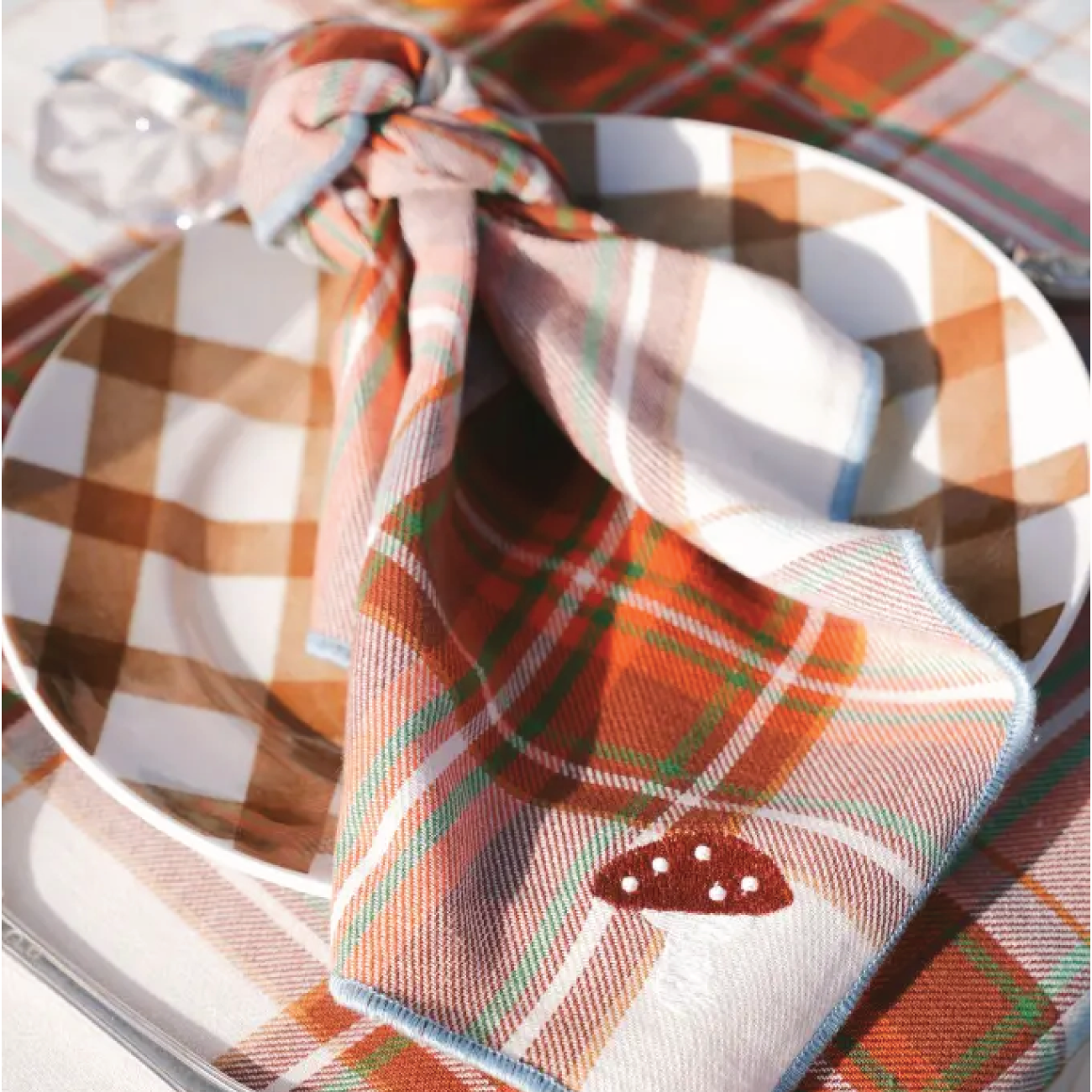 Servet Highland Cappuccino (set van 2) - Maison Dinette