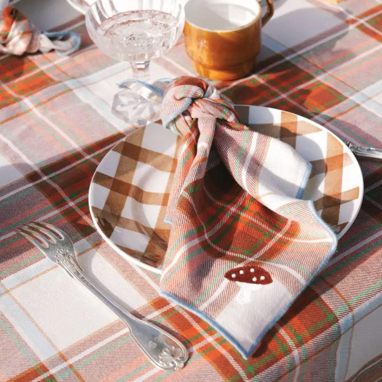 Servet Highland Cappuccino (set van 2) - Maison Dinette